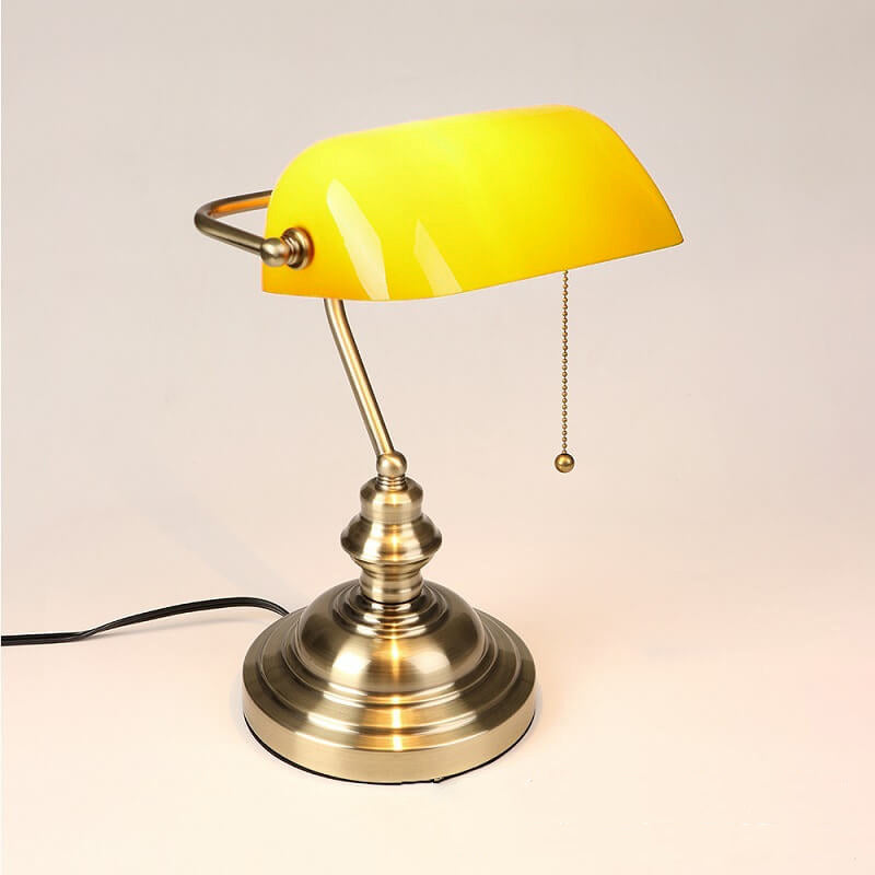 Norvo | Retro Fargerik Glass Metallbase 1-Lys Zip Bordlampe