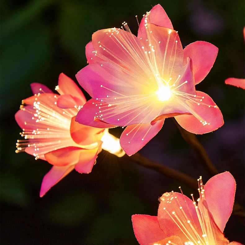 Norvo | Solar Moderne Kreativ ABS Camellia LED Utendørs Gress Dekorativ Bakke Stake Lys