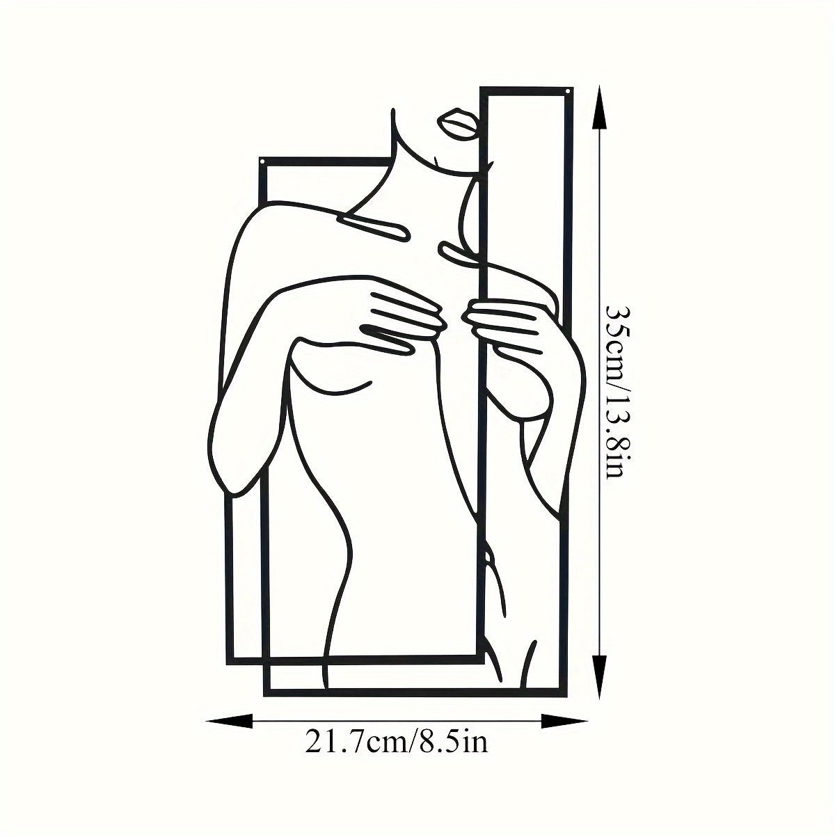 Norvo | LineaArt Metallveggdekorasjon - Moderne minimalistisk veggkunst for soverom