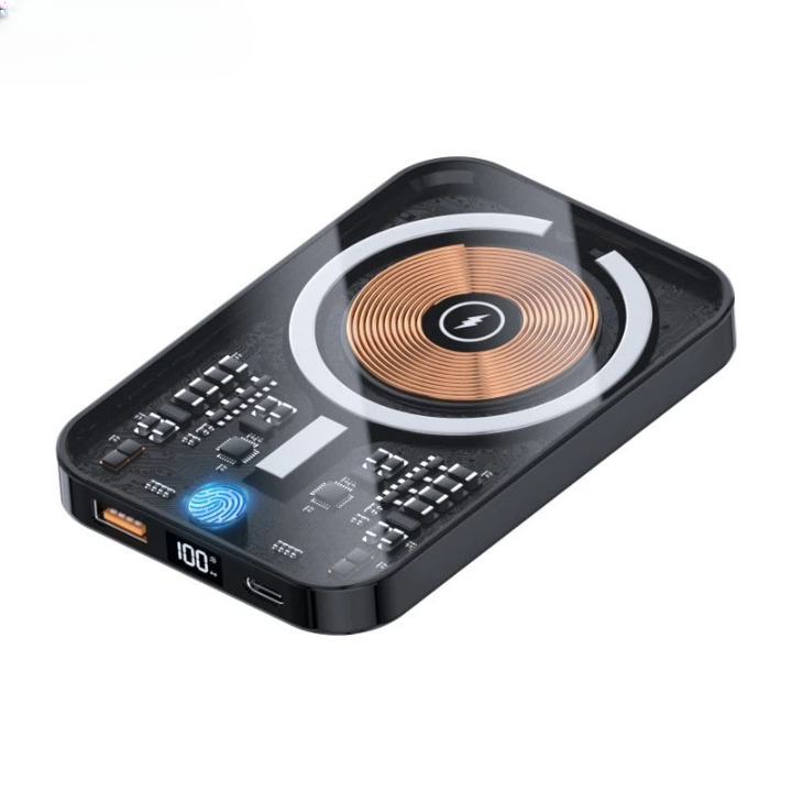 Norvo | Gjennomsiktig Magnetisk Mini Trådløs Power Bank