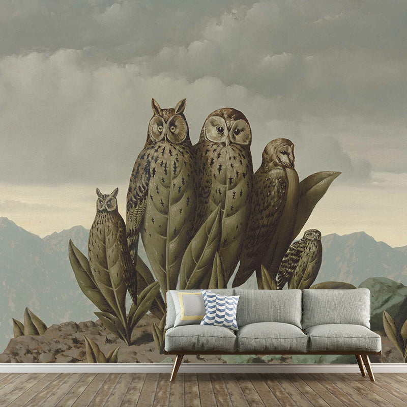 Norvo | Magritte Følgesvenn av Frykt Veggklistermerke Surrealisme Vaskbar Soverom Veggdeksel, Egendefinert Trykk