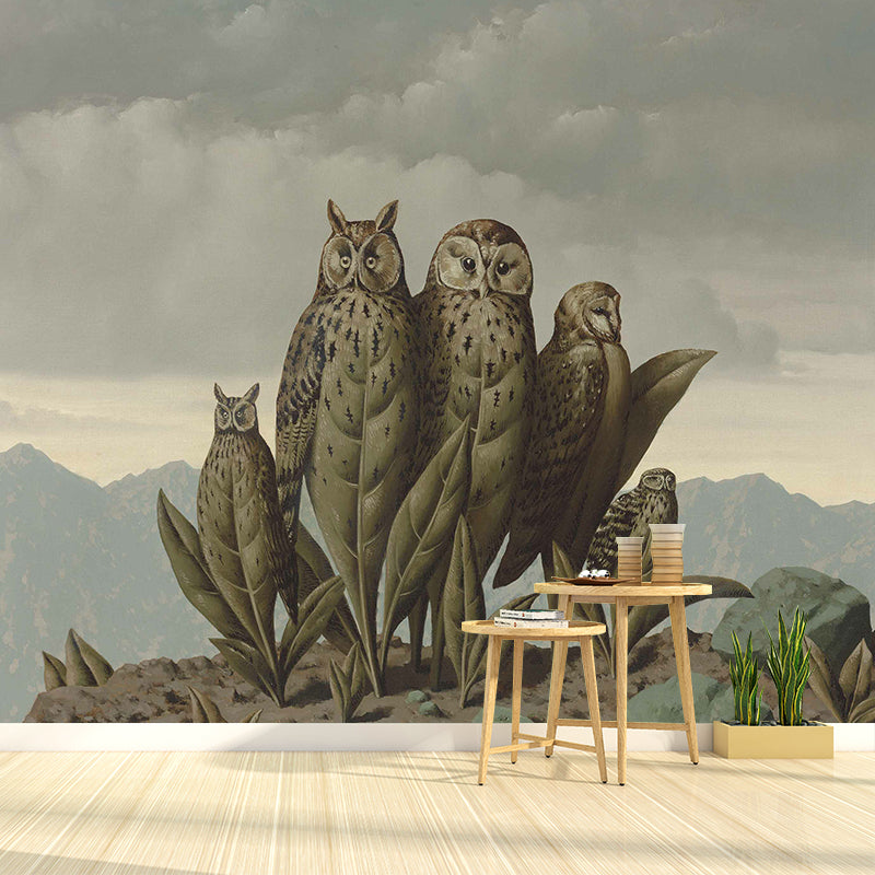 Norvo | Magritte Følgesvenn av Frykt Veggklistermerke Surrealisme Vaskbar Soverom Veggdeksel, Egendefinert Trykk