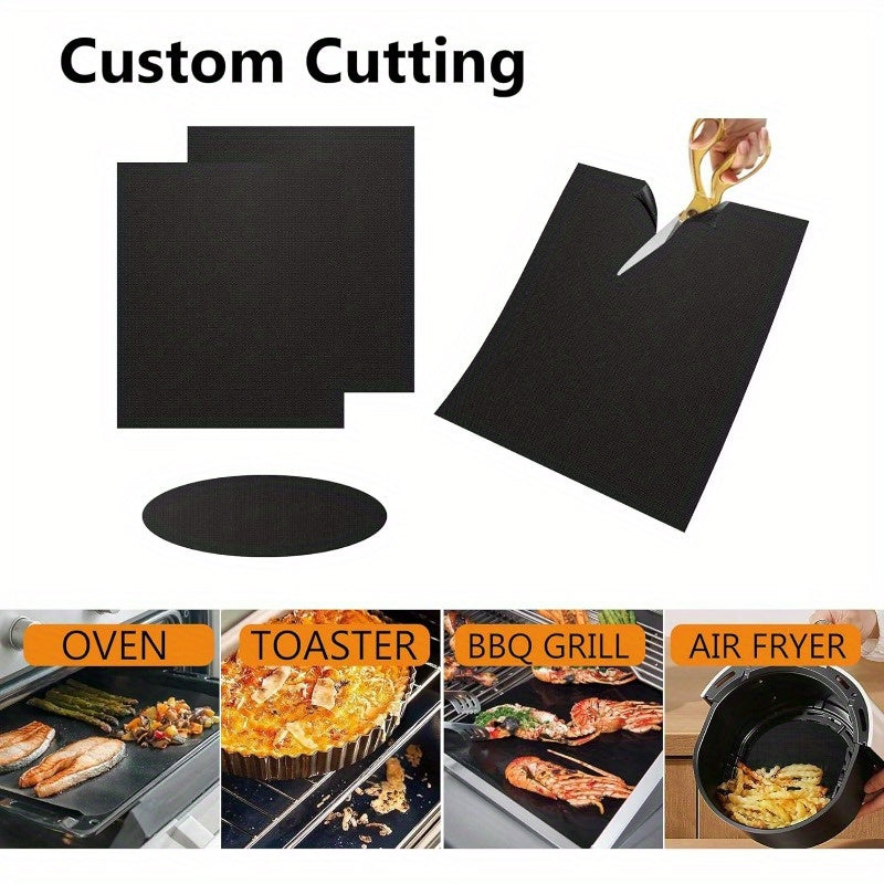 Norvo | 2-pakning Premium Tyngdeovn Matter - Non-stick, BPA- & PFOA-fri, Varmebestandig | Enkelt å rengjøre, 16x24 tommer tykke ovnmatter for elektriske, gass-, brødrister-, konveksjons-, mikrobølgeovner, grill | Holdbare BBQ-tilbehør