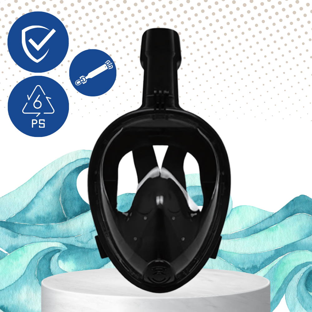 Snorkelmaske med 180° panoramautsikt