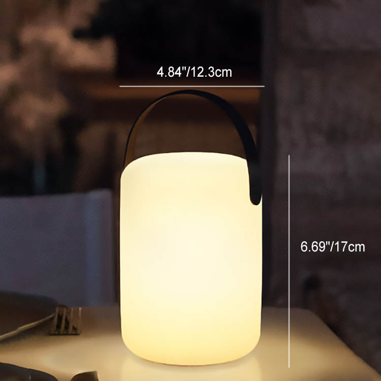 Norvo | Moderne Enkelhet Plast Rund Fyrkantet Hånd LED Bordlampe for Utendørs Patio