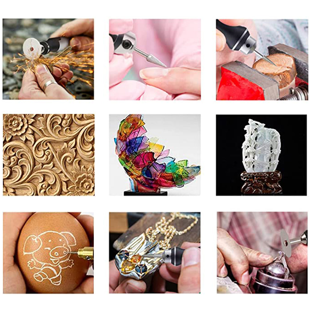 Norvo | Elektrisk profesjonell gravering penn for smykker glass tre stein metall - USB oppladbar