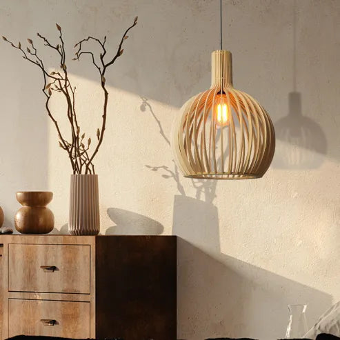Nordisk tre-fuglebur-lampe, japansk kreativ tre-hengende-lampe