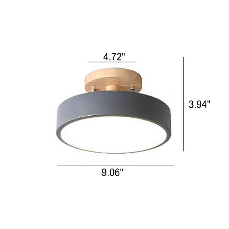Norvo LED Rund Taklampe | Nordisk Design | Semi-Flush Montering | Økonomisk Innendørs Belysning