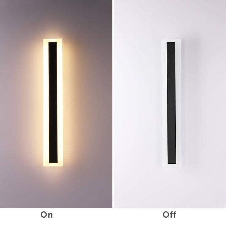 Norvo | Minimalistisk Utvidet Stangformet 1-Lys LED Akryll Utendørs Vanntett Vegglampe