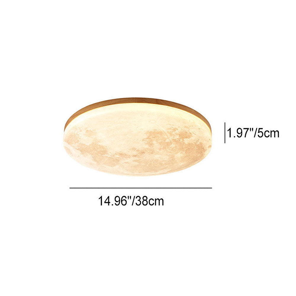 Norvo LED Taklampe | Måne Design | Dimmbar | Trelook | Ambient Belysning for Hjemmet