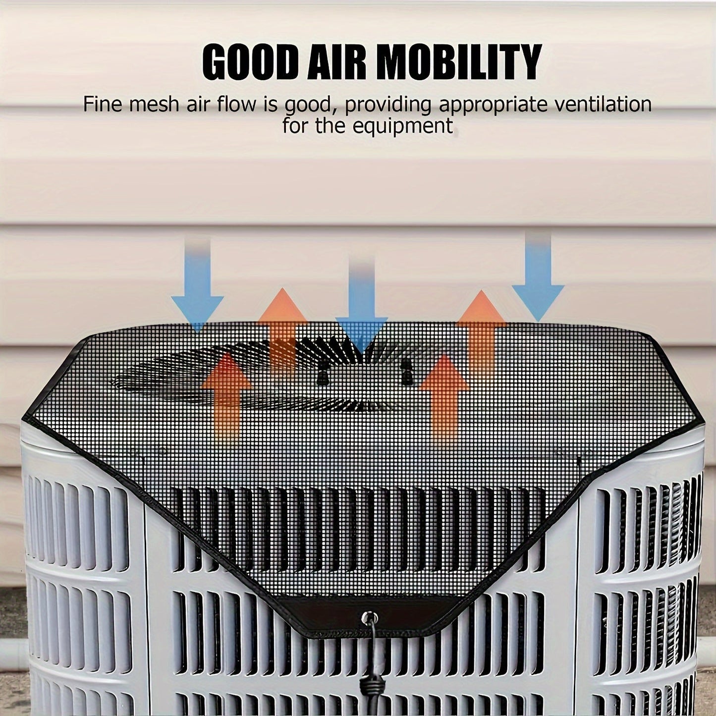Norvo | Holdbar vanntett utendørs enhetsdeksel – Beskytter mot støv, kald luft, regn, med vindbestandig design og pustende PVC-mesh-ventilasjon, ideell for dårlig vær