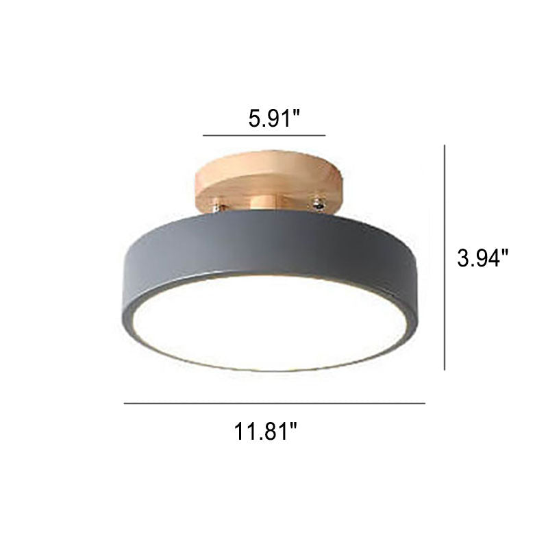 Norvo LED Rund Taklampe | Nordisk Design | Semi-Flush Montering | Økonomisk Innendørs Belysning