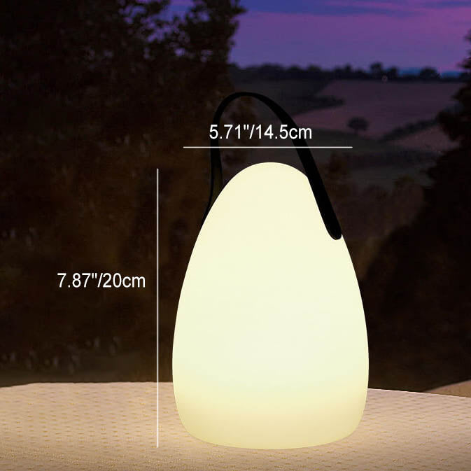 Norvo | Moderne Enkelhet Plast Rund Fyrkantet Hånd LED Bordlampe for Utendørs Patio
