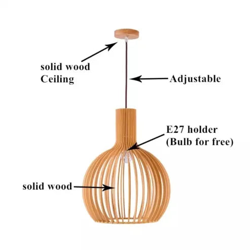 Nordisk tre-fuglebur-lampe, japansk kreativ tre-hengende-lampe