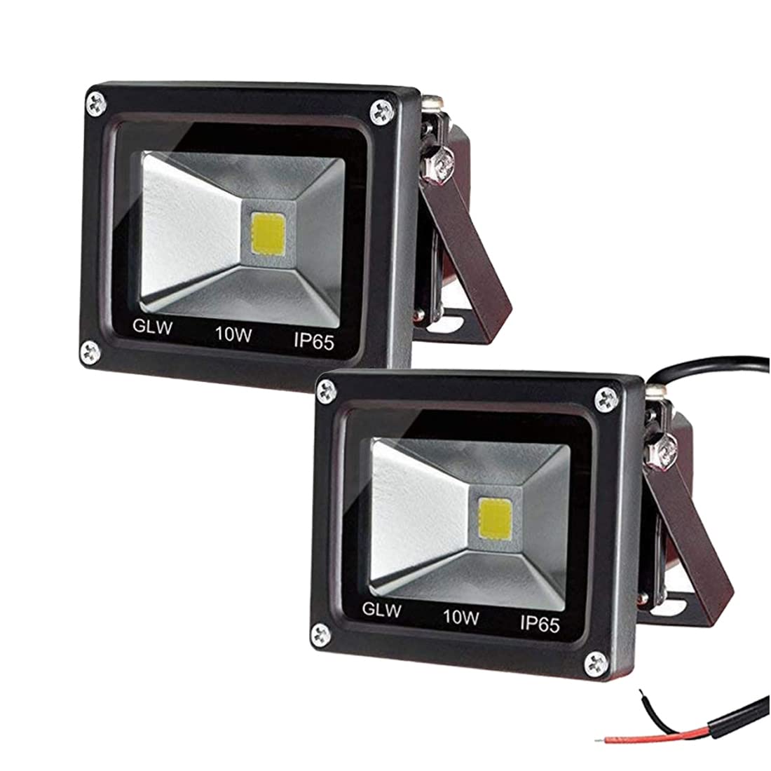 Norvo | Glw 10W Led Flomlys 2 Pakke - Varm Hvit Utendørslys, 750Lm, Halogen Ekvivalent