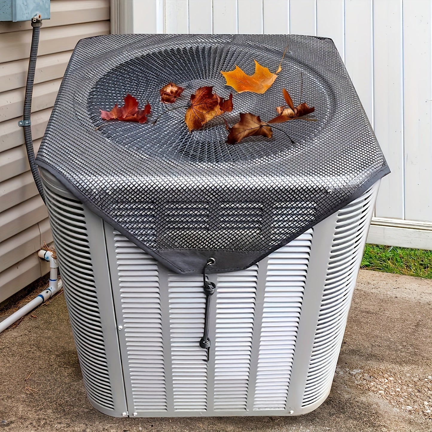 Norvo | Holdbar vanntett utendørs enhetsdeksel – Beskytter mot støv, kald luft, regn, med vindbestandig design og pustende PVC-mesh-ventilasjon, ideell for dårlig vær