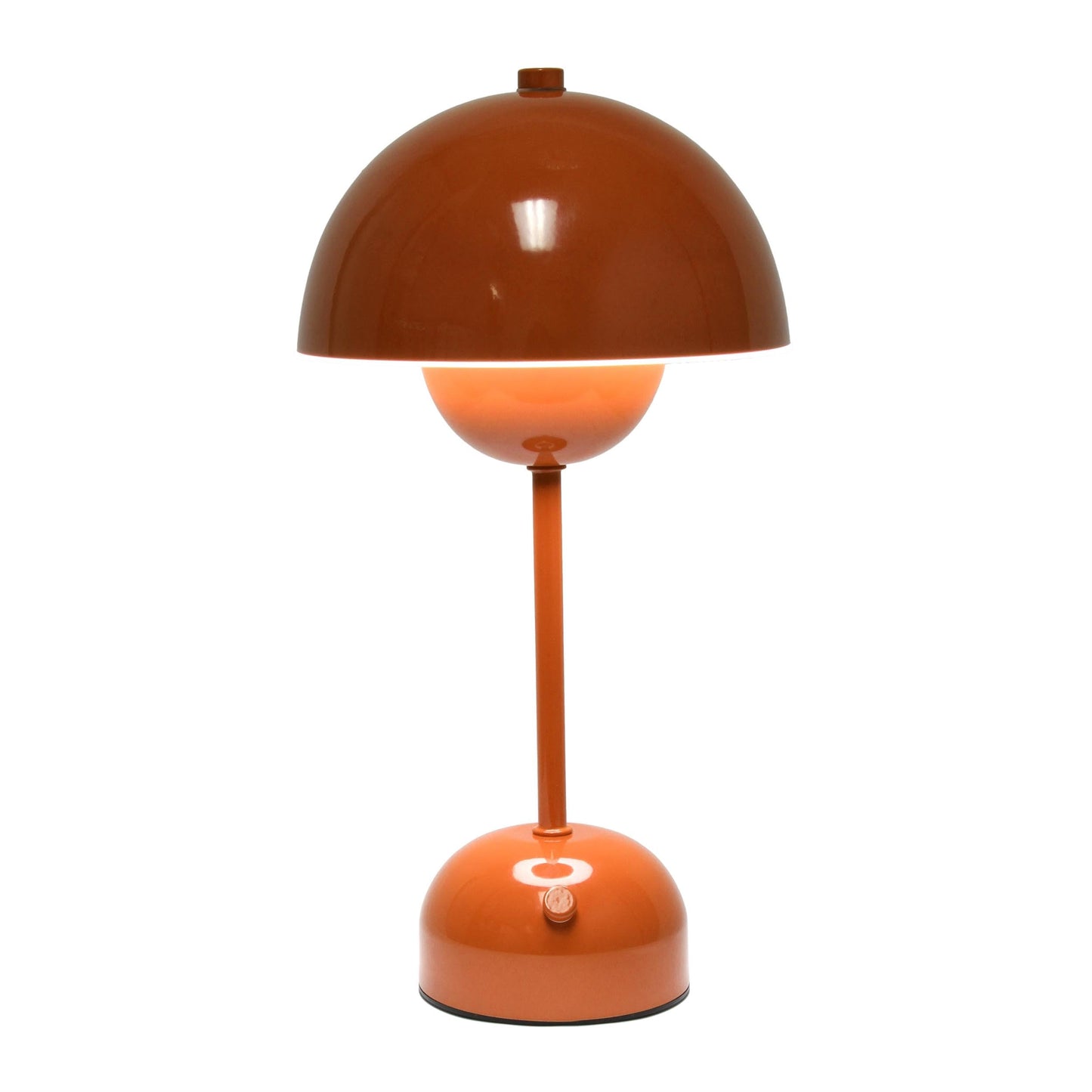 Norvo | Enkle design LED berøringslampe, 11.8" bærbar & oppladbar sopp i oransje