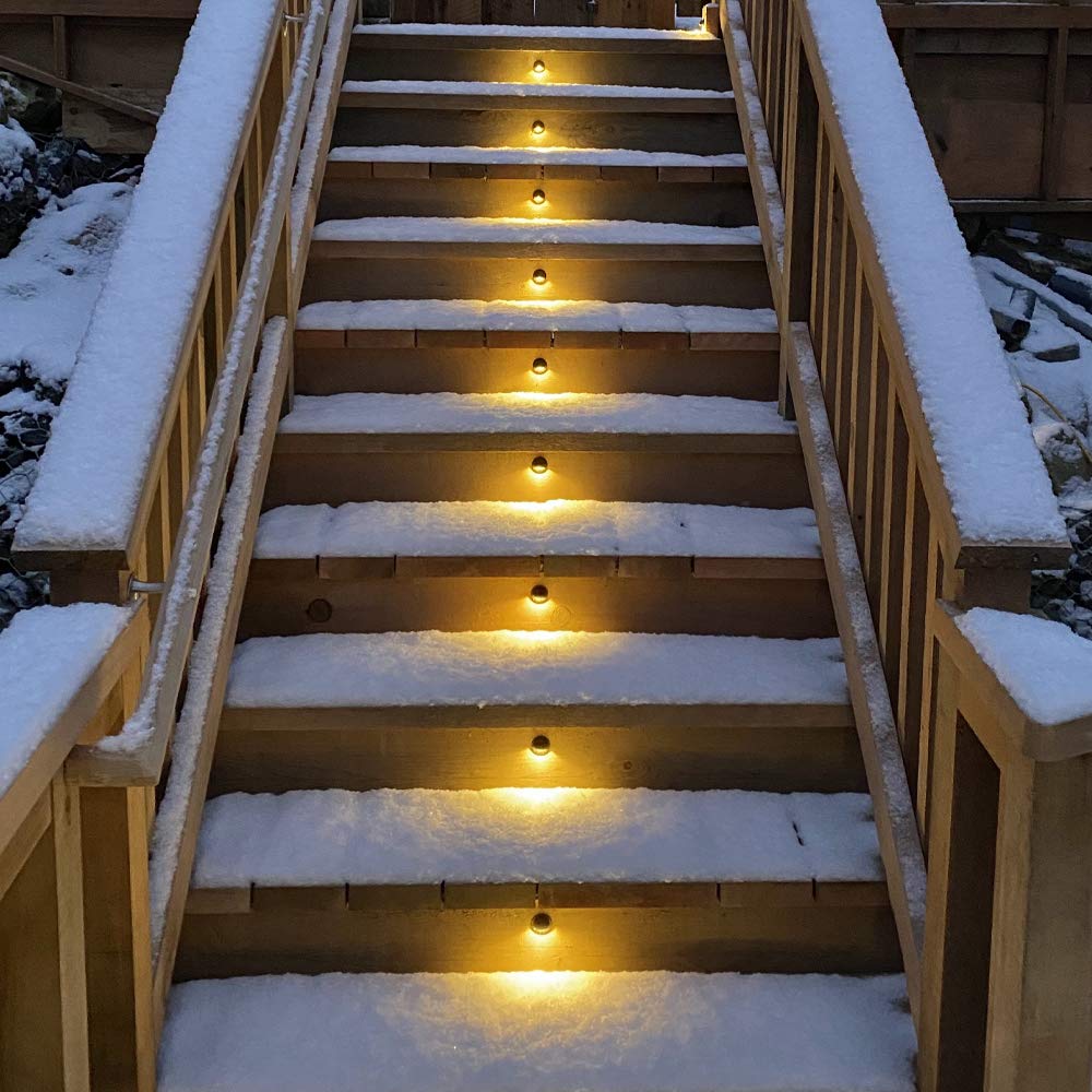 Norvo | Fvtled Pakke med 10 Varmhvite Lavspennings Led Deck Lys for Utendørs Hage- og Sti Belysning
