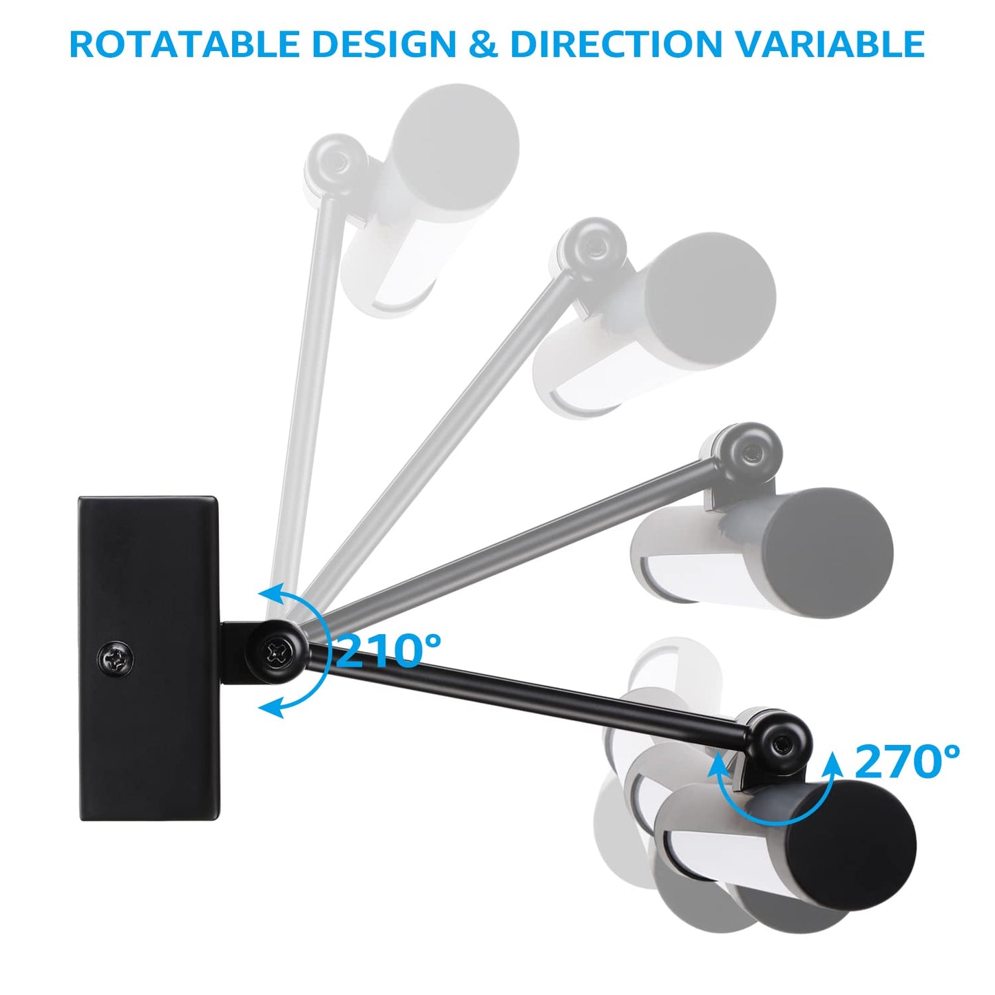 Norvo | Leonlite Dimbar Led Bilderlys, 3Cct, Cri90, Metall, Veggkunst, Svart, Et