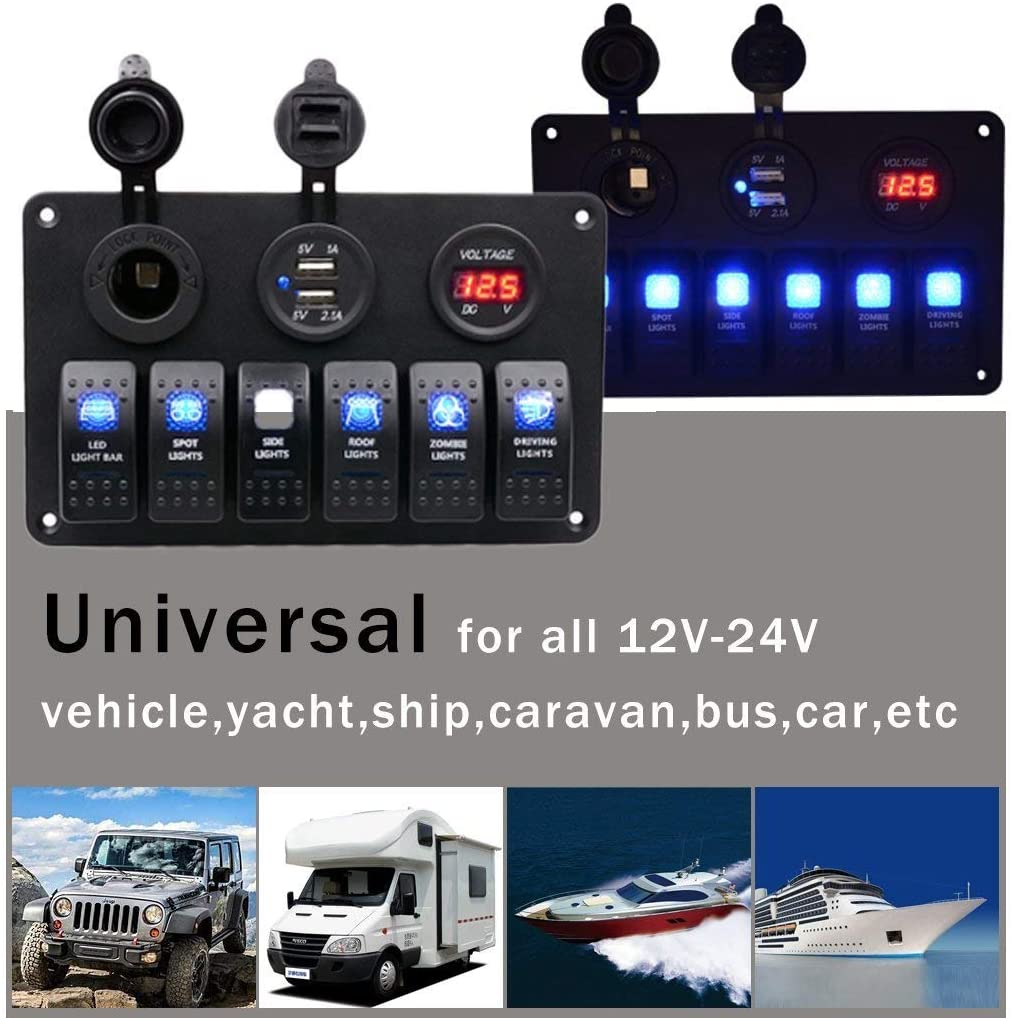 Norvo | Rocker Switch Panel 6 Vei