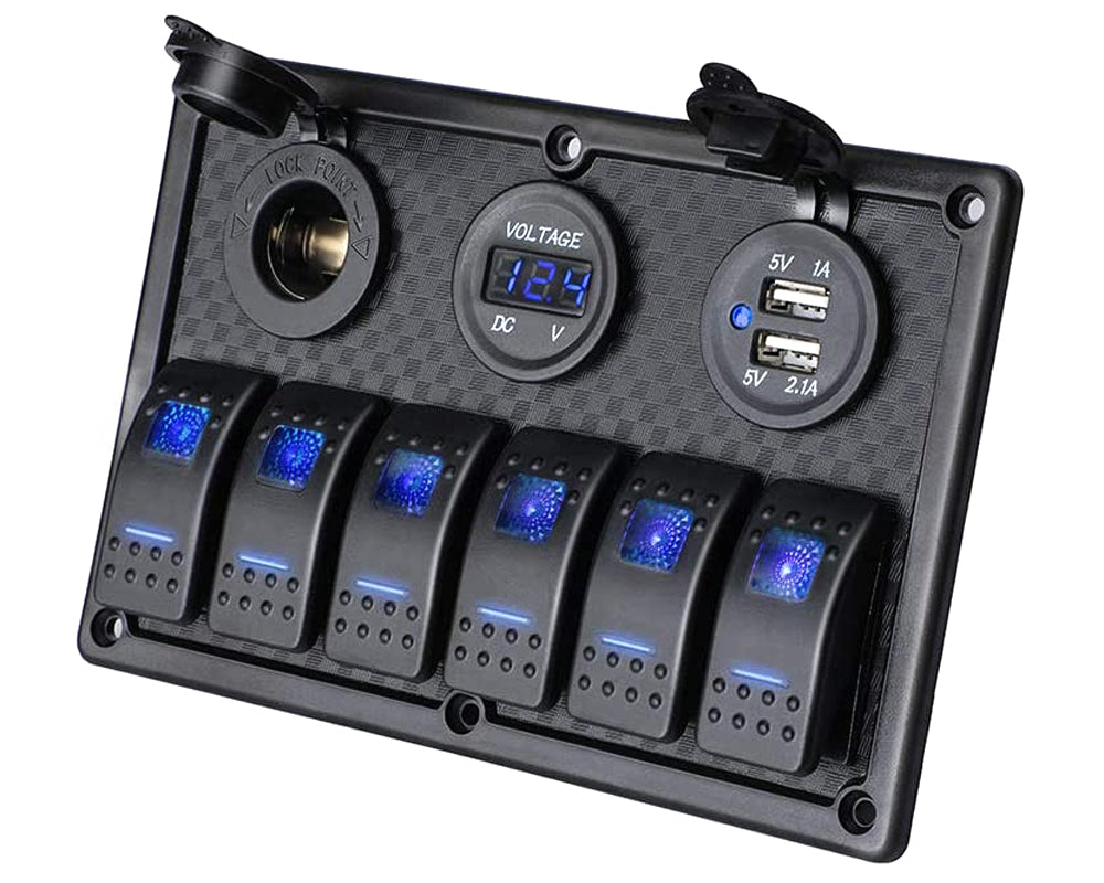 Norvo | Rocker Switch Panel 6 Vei