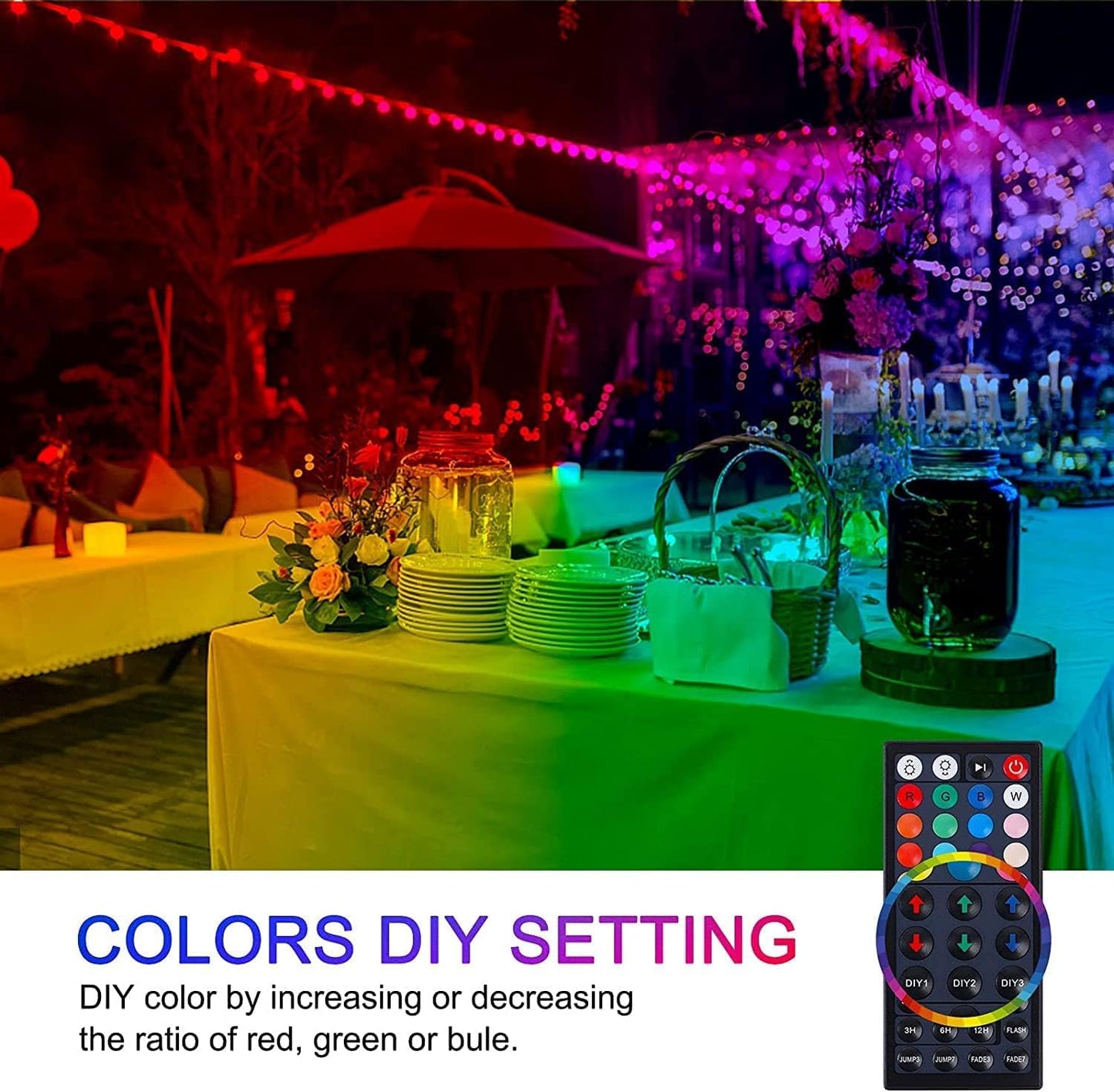 Norvo | Monococo 25W Rgb Led Flomlys 4 Pakke, Vanntette Fargeendrende Lys Med Fjernkontroll