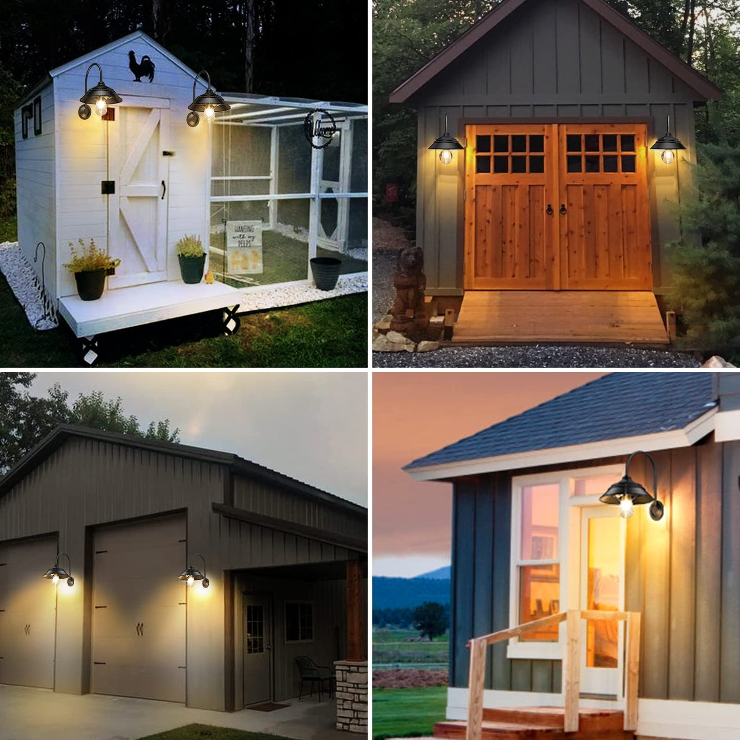 Norvo | Ufelizor Solar Barn Light - Vanntett Utendørs Vegglampe Med 3 Moduser & Bevegelsessensor, Svart