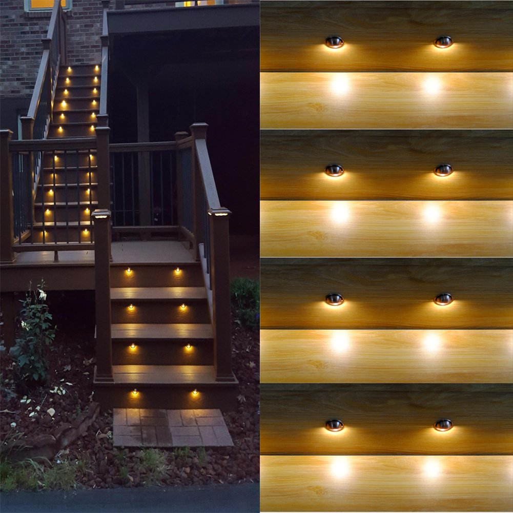 Norvo | Fvtled Pakke med 10 Varmhvite Lavspennings Led Deck Lys for Utendørs Hage- og Sti Belysning