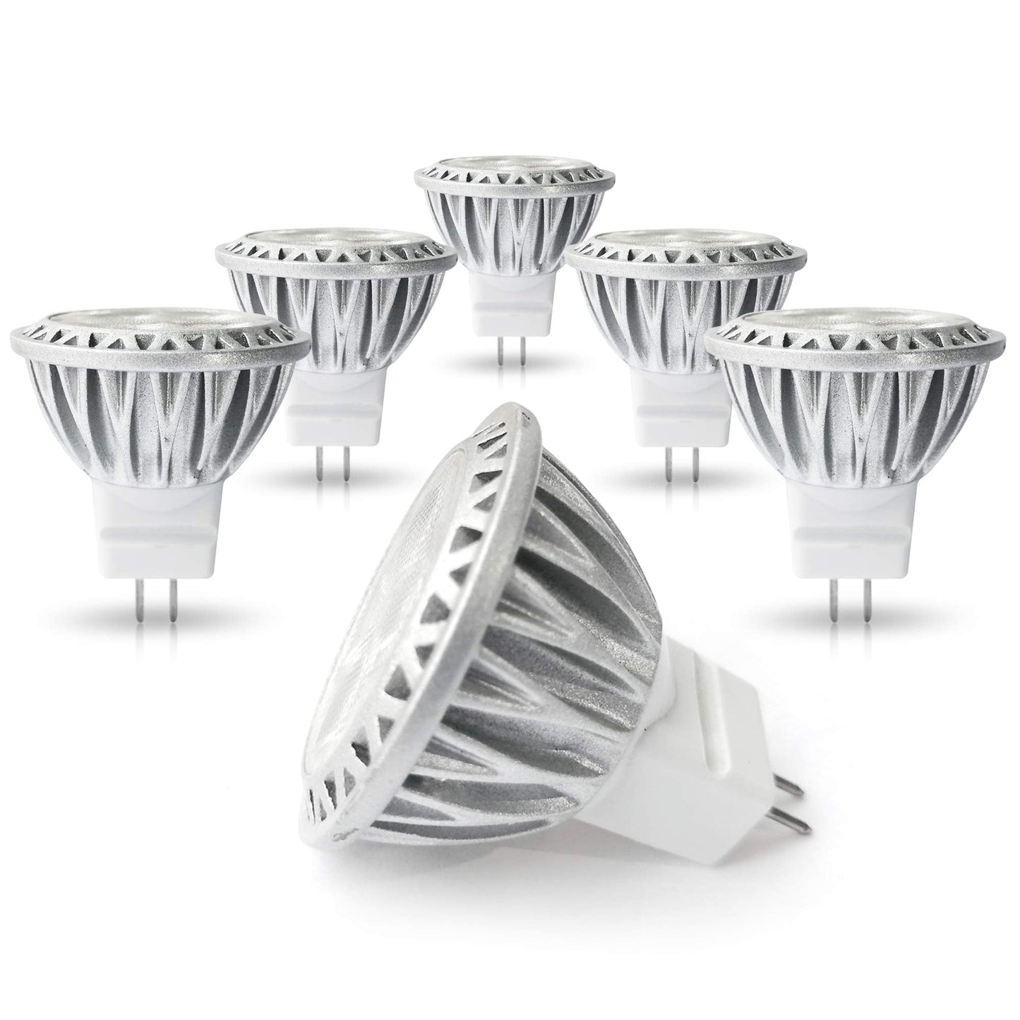 Norvo | Alide Mr11 Gu4 Led Lyspærer 3000K Varm Hvit 3W, 6 Pakke Lav Volt Spotlights For Utendørs