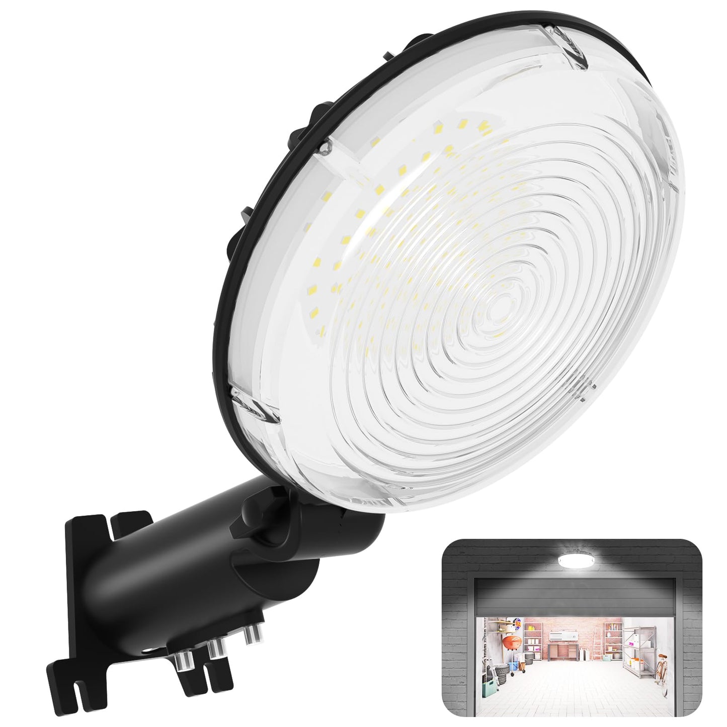 Norvo | Lightbiz Led Barn Lys - 6500K Dusk Til Dawn, Ip66 Vanntett, Justerbar Fotocelle, Svart