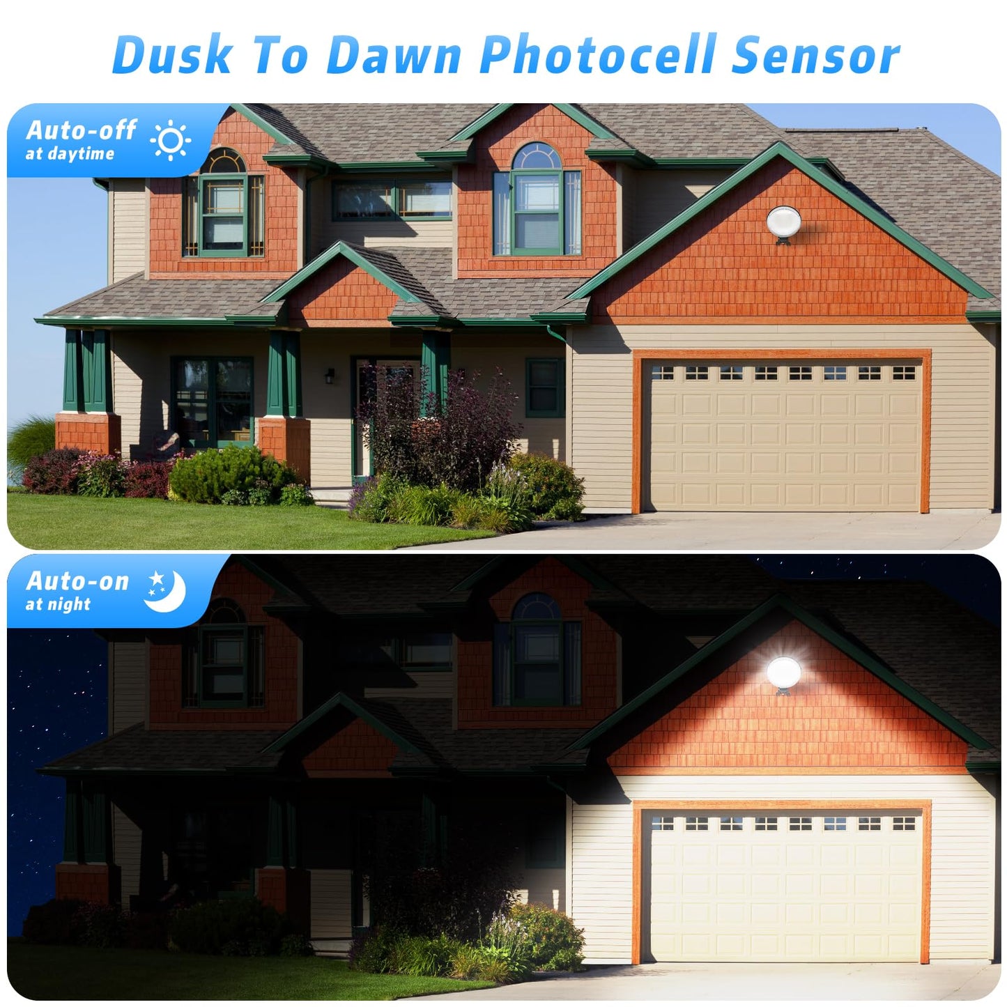 Norvo | Lightbiz Led Barn Lys - 6500K Dusk Til Dawn, Ip66 Vanntett, Justerbar Fotocelle, Svart