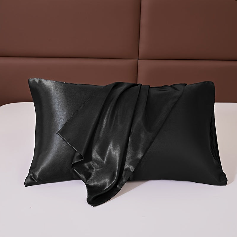 Norvo | 3-delt Satin Spannlaken-set – Inkluderer 1 spannlaken og 2 putetrekk (uten kjerne) – Myk, komfortabel og pustende sengetøy, ensfarget madrasstopp for soverom og gjesterom
