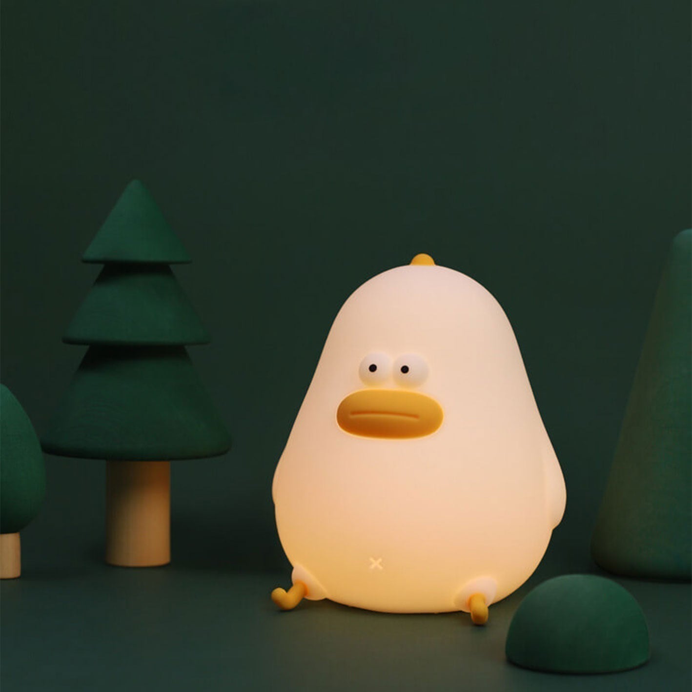 GarduruLED Nattlampe | Tegneserie Silikon Kylling Design | USB Skrivebordslampe | Lys til Barnerom