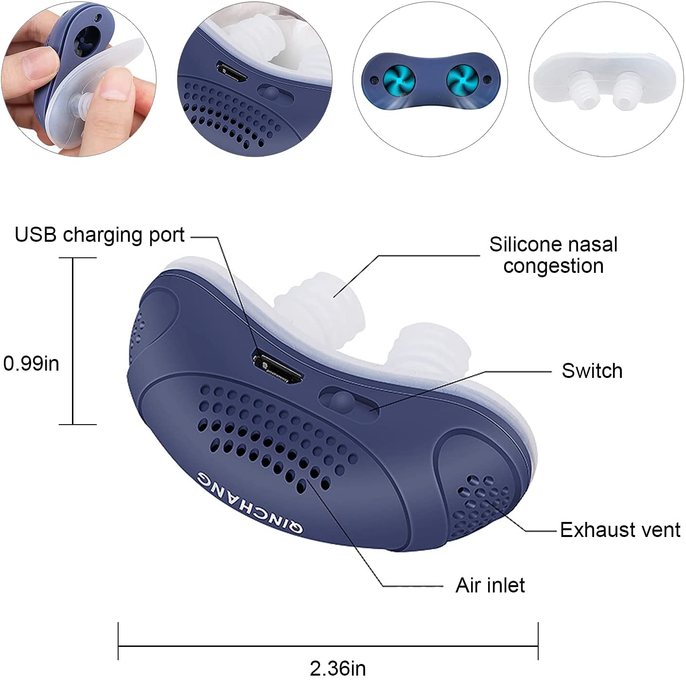 Anti-snorkingsenhet | Slange-, maske- Mikro-CPAP