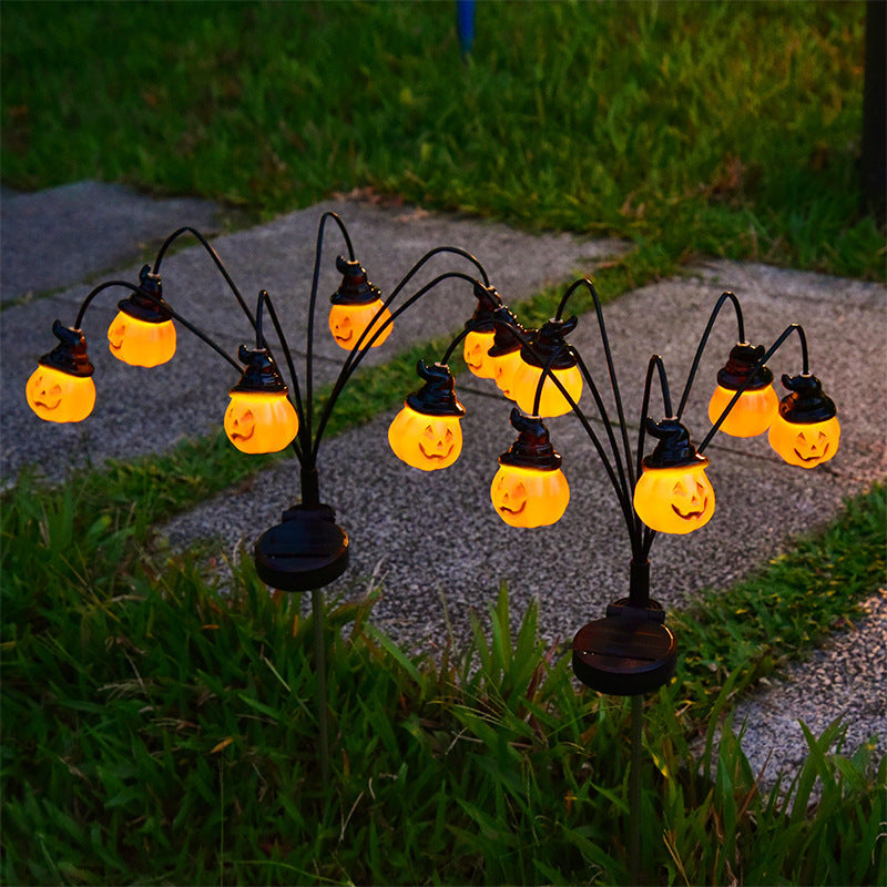 Norvo | Moderne Art Deco solvanntett PVC rustfritt stål gresskar Halloween dekorasjon LED utendørs lys landskapsbelysning for hage