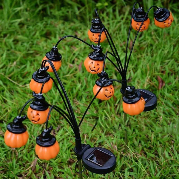 Norvo | Moderne Art Deco solvanntett PVC rustfritt stål gresskar Halloween dekorasjon LED utendørs lys landskapsbelysning for hage