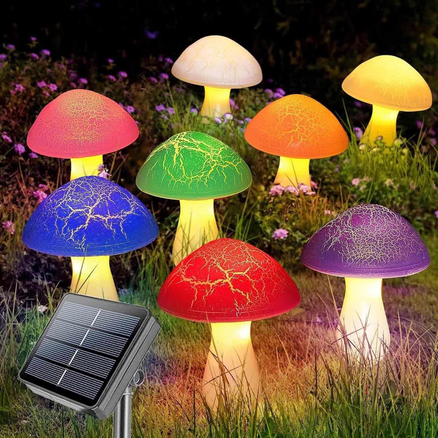 Norvo | Modern Art Deco Solvannsbestandige PVC Brutt Sopp Dekorative LED Lyslenker Utendørsbelysning For Hage