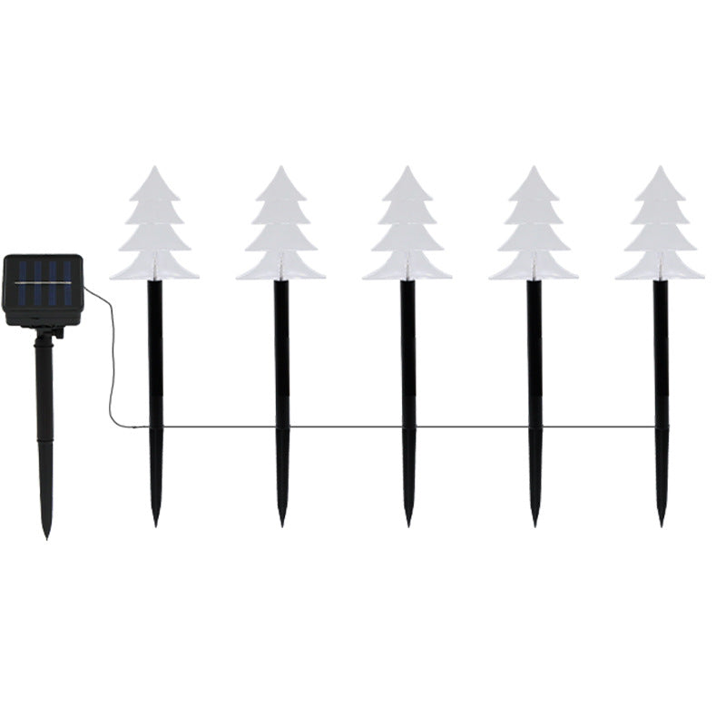 Norvo | Moderne Art Deco Solbatteri Vanntett PET Plast Stjerne Snø Juletre Dekorasjon LED Utendørs Belysning Landskapsbelysning For Hage