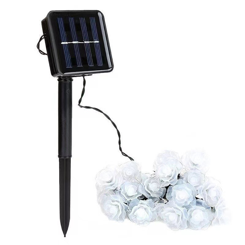 Norvo | Moderne Art Deco Solcellebatteri Vanntett PVC Rose Romantisk Dekorasjon LED Lyskjede For Hage