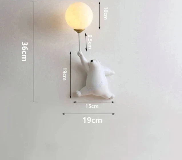 Norvo | Vegglampe for barnerom | Elegant tegneserievellampe for babysrom