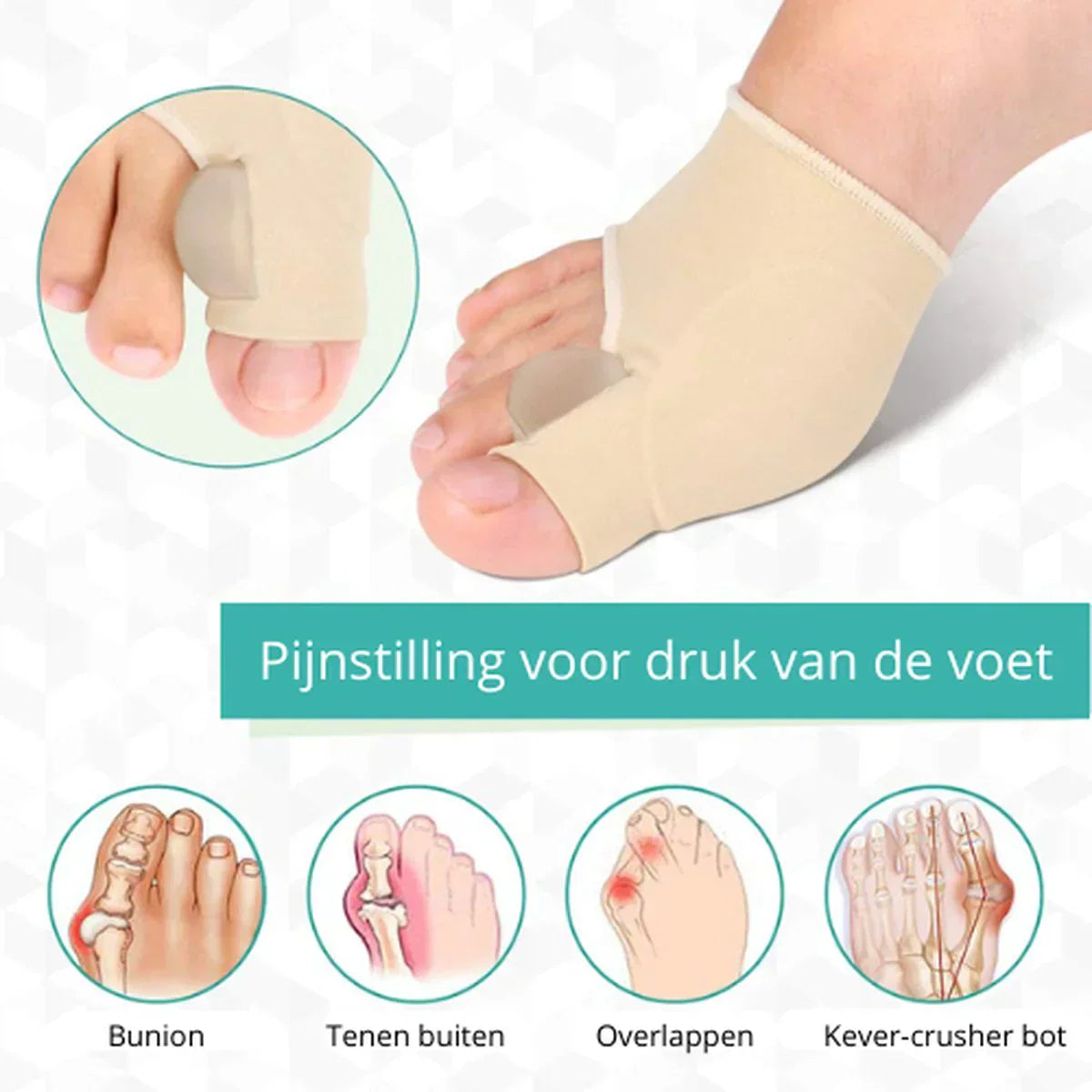 CompressCare Tåkorreksjon mot Hallux Valgus – Komfort for Dine Føtter
