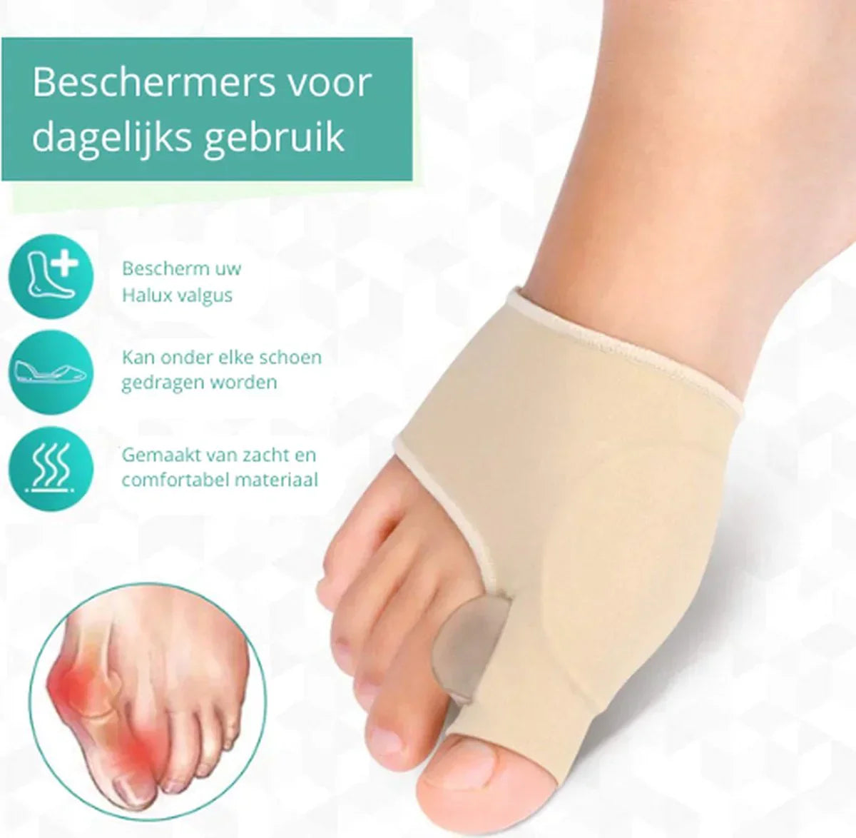 CompressCare Tåkorreksjon mot Hallux Valgus – Komfort for Dine Føtter