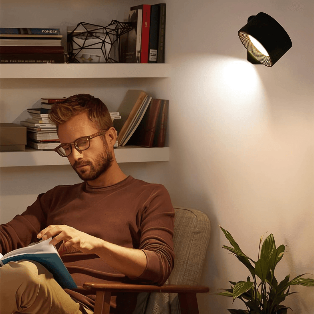 360 trådløs oppladbar vegglampe