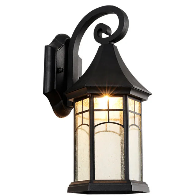 Nostalgisk Vegglampe i Bronse Design for Utendørs Bruk - Værbestandig & Energisparende