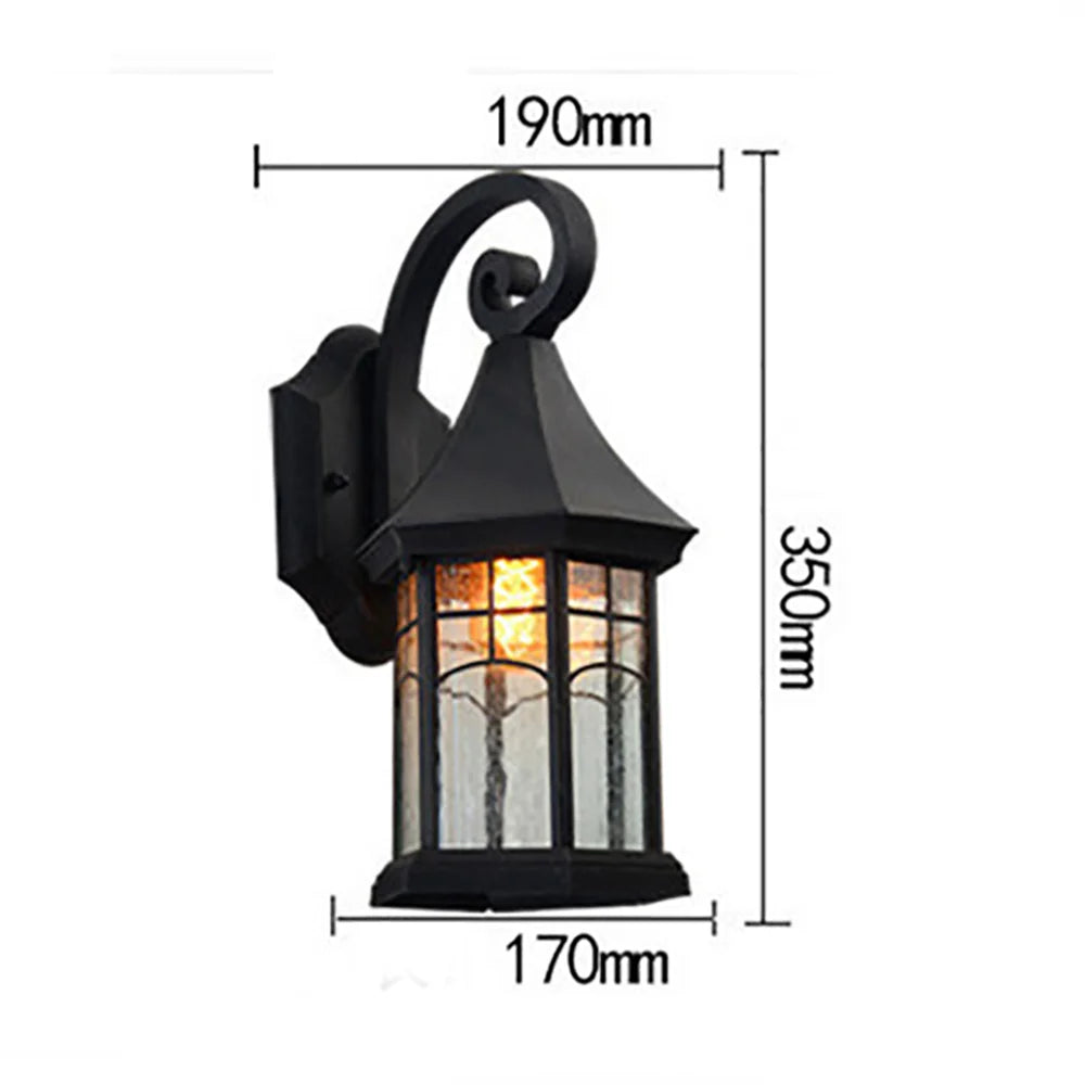 Nostalgisk Vegglampe i Bronse Design for Utendørs Bruk - Værbestandig & Energisparende