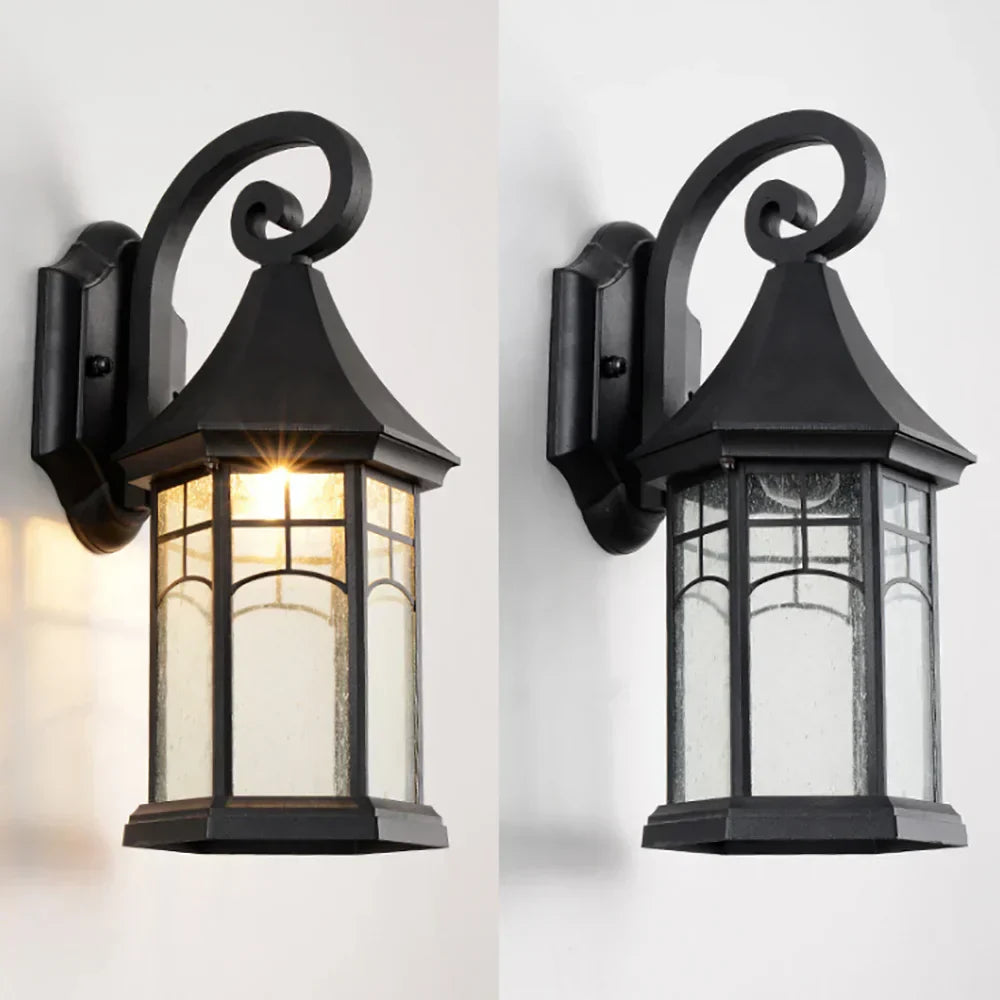 Nostalgisk Vegglampe i Bronse Design for Utendørs Bruk - Værbestandig & Energisparende