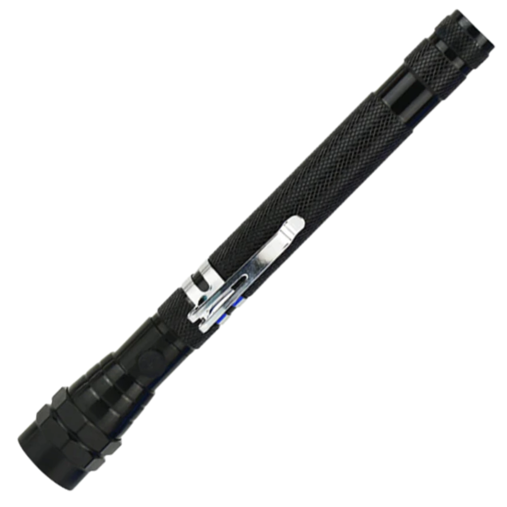 Teleskopisk magnetisk LED-lommelykt