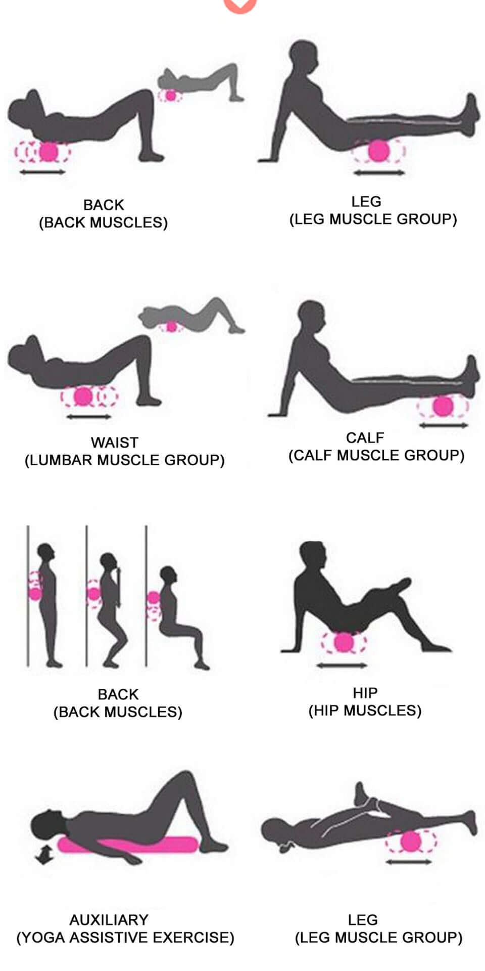 Norvo | Rulle Yoga Rulle 60cm Lilla