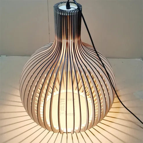 Nordisk tre-fuglebur-lampe, japansk kreativ tre-hengende-lampe