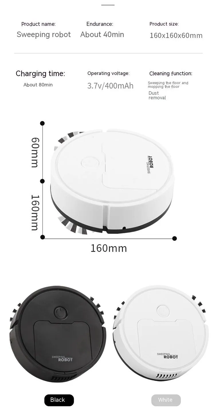 Norvo | Mini Robot Støvsuger | Alt-i-ett Intelligent Maskin